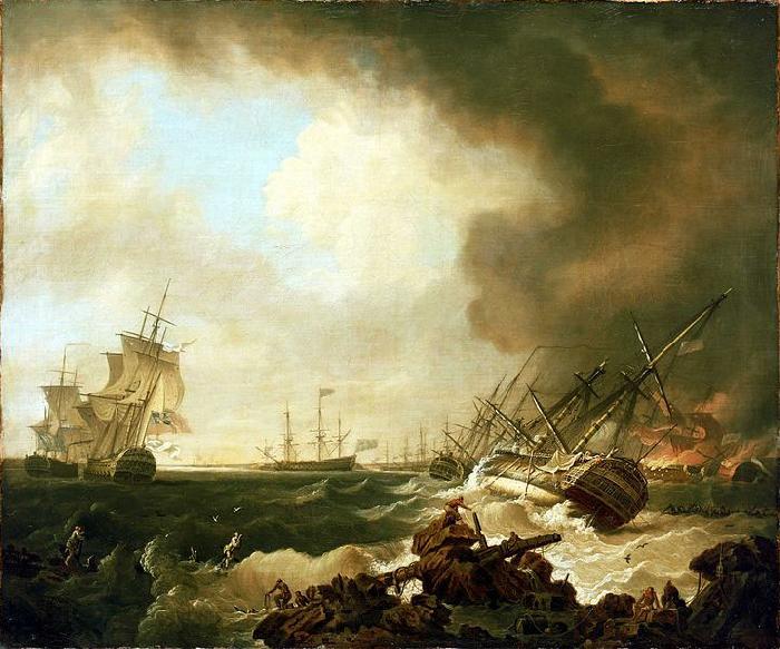 Richard Wright The Battle of Quiberon Bay China oil painting art